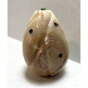 Vintage Marble Alabaster Paperweight Prickly Pear Cactus Fruit Unique Desk Decor